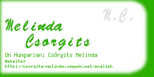 melinda csorgits business card