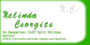 melinda csorgits business card